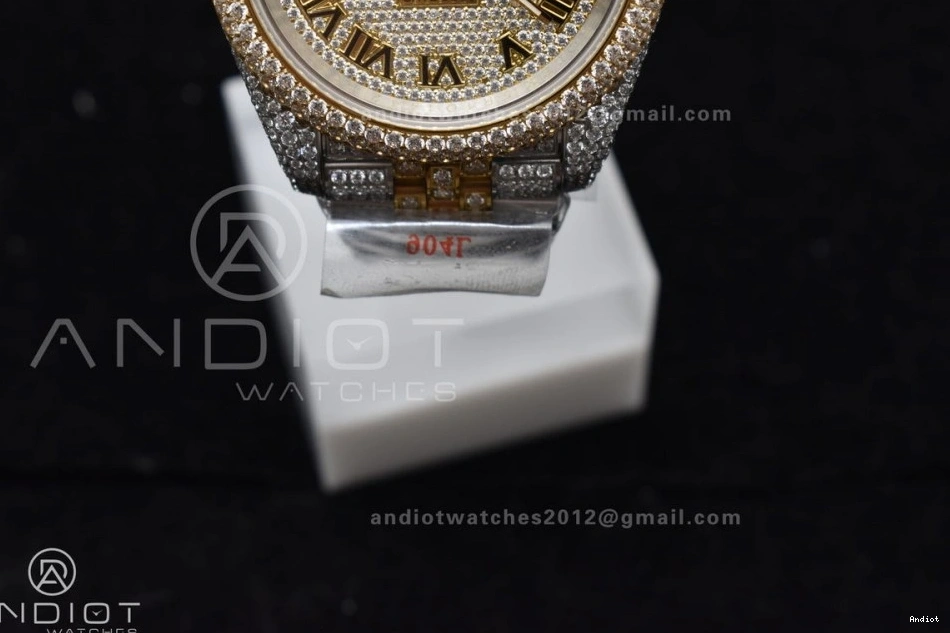 Gold Version Best 2 Tone Dial Diamond 41mm DateJust Yellow TWD Roman 0503